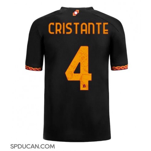 Muški Nogometni Dres AS Roma Bryan Cristante #4 Rezervni 2023-24 Kratak Rukav